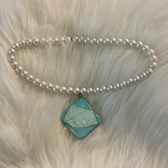 Faux Pearl Rare Unique One of Handmade Rare Bohemian Necklace - Picture 16 of 17